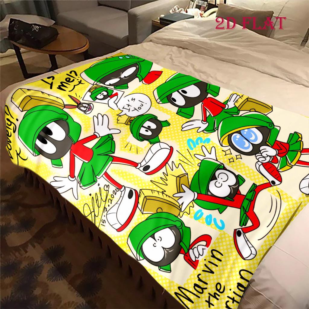 Martian Melodies: Looney Tunes Adventure blanket blanket Camping trip Digital printing Christmas gifts sheet