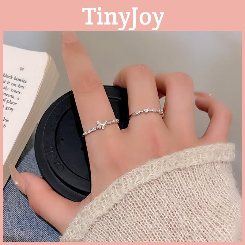 Inspired Fashionable Korean Zircon Ring Set With Multiple Color Options For Women Modern