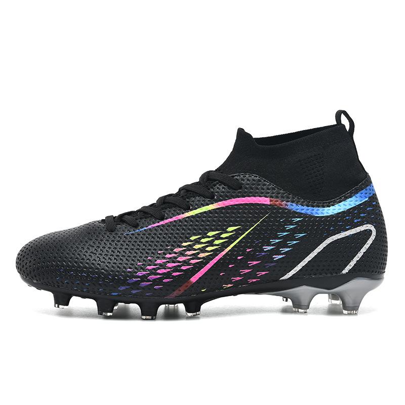 

Футбольные бутсы с высоким верхом tf шипы искусственный газон AG шипы кожаные ноги мужчины и женщины дети и подростки тренировочная обувь 33