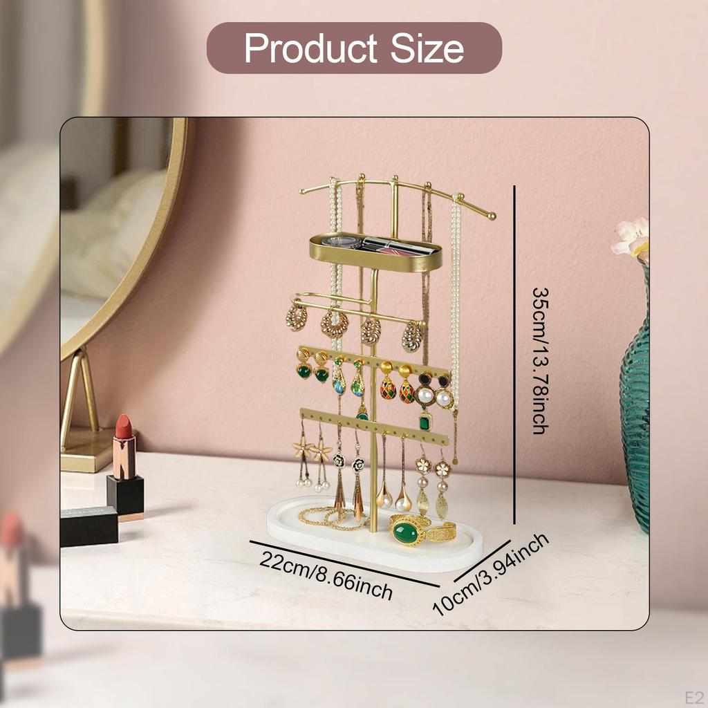 Jewelry Organizer Display Rack Dresser Elegant for Women Showcase Stand Holder