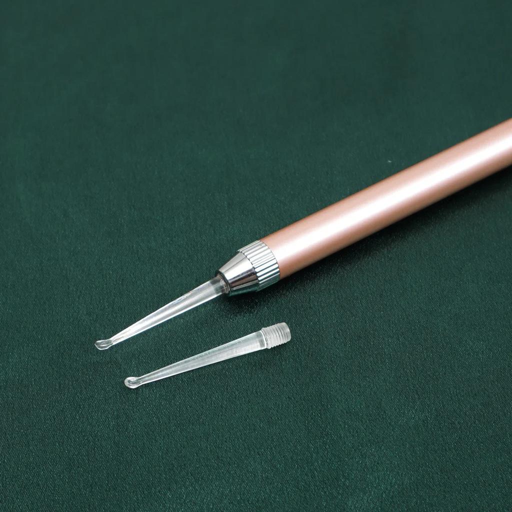 4pcs-Ear Cleaning Tool Set - Bright LED llluminated Ear Scoop, Gentle Ear Digging Tool, Soft-Touch Ear spoon Head,