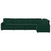 Modular Sofa with Cushions Velvet Dark Green