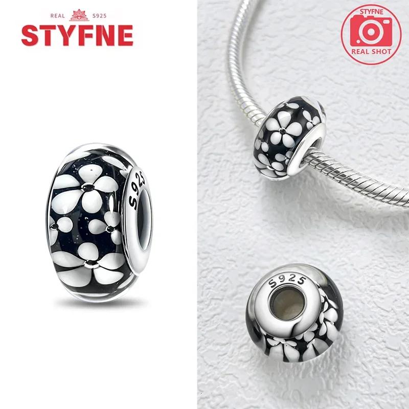 Copper Colorful Flower Series Murano Glass Beads Luxury Charm Fit Original Braceletdiy Fine Jewelry Gift For Women