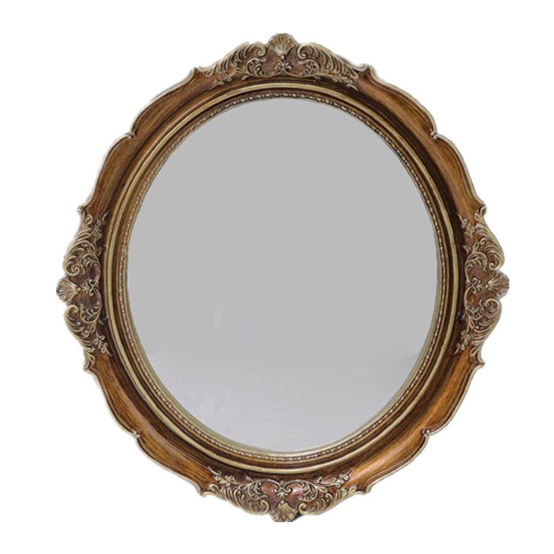European American Retro Gold Embossed Hollow Wall Mirror Frame