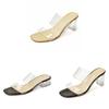 Transparent Water Crystalaccented Flat Sandals For Adult Women Summer Casual Wear