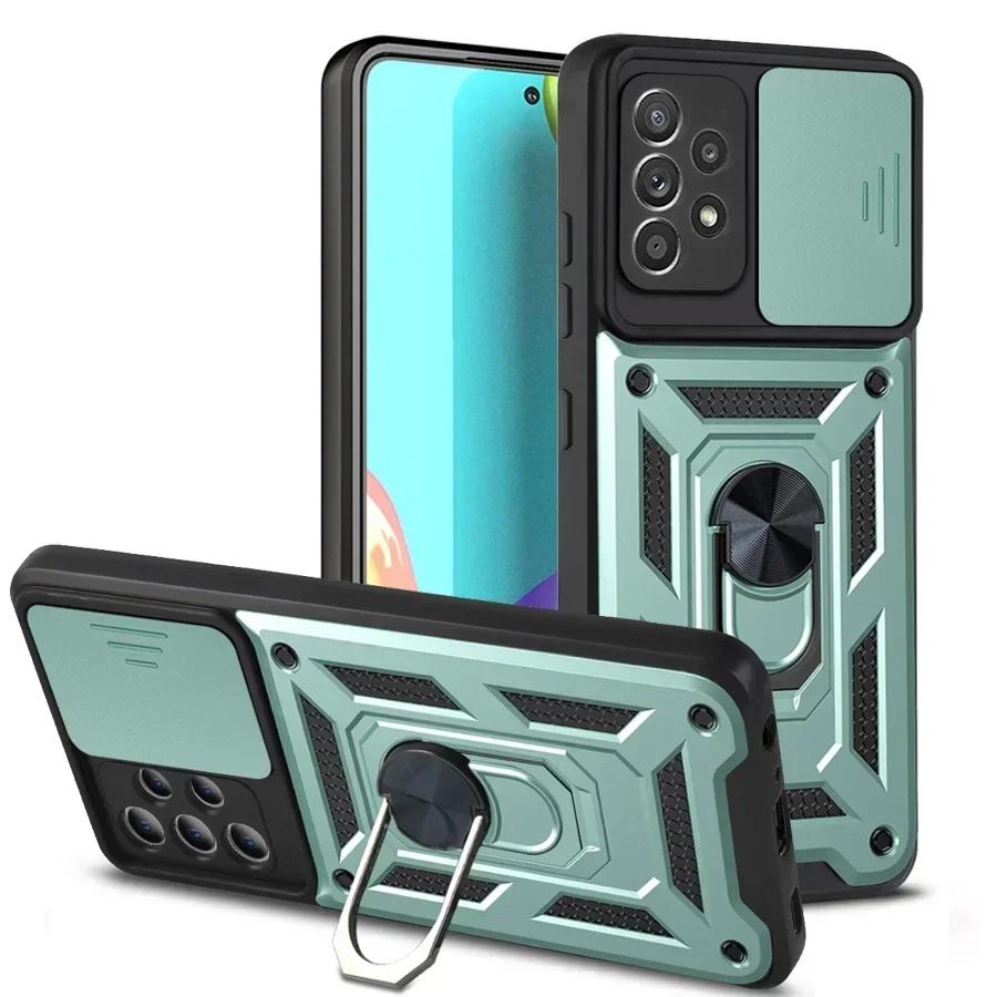 Armor Shockproof Magnetic Ring Stand Holder Case  For Samsung Galaxy  S24  Ultra  Lens Cover