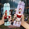 1PC Three Hen With Hat Farm 750ml Color Plastic Sports Water Bottle Leakproof Flip Straw Lid Suitable for Sports Office Home Use