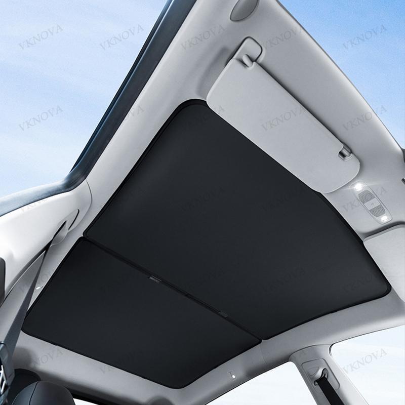 Sunshades For Tesla Model 3 Sunroof Highland 2025 Model Y 2020-26 Ice Cloth Buckle Sun Pare Glass Front Rear Skylight Accessory
