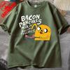 Fashion Hot Sale Kawaii Clothing Adventure Time Anime T Shirt for Men Jake and Finn Bacon Pancake Girl Boy Casual Cotton Tops