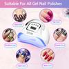 UV LED Nail Lamp 120W Nail Dryer with 4 Timer Settings Quick Drying 36 LEDs UV Cabine Lamp for Curing All Nails Gel Nail Art
