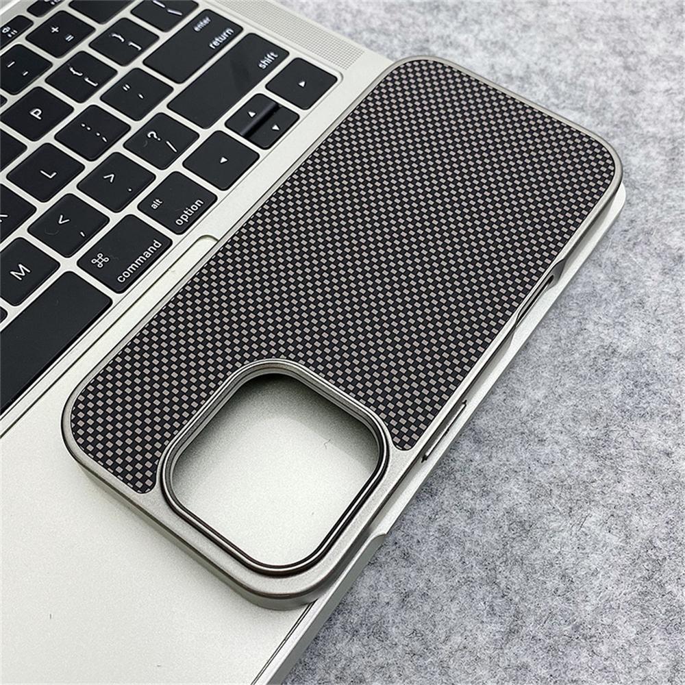 

Luxury Carbon Fiber Pattern Simple Matte Case For iPhone 17 Air 16 Pro Max 15 14 13 12 Soft Rubber Frame Shockproof Bumper Cover For iPhone 12