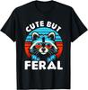 Cute But Feral Funny Colorful Racoon With Sunglasses Racoon Unisex T-Shirt Unisex T-Shirt