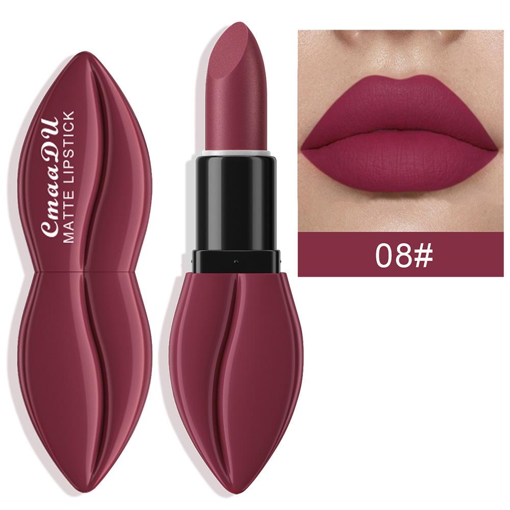 CmaaDu Matte 10-Color Velvet Lipstick - Long-Lasting, Moisturizing, Fade-Resistant