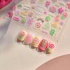 Tomoni Shell Light Nail Stickers - Trendy Japanese Children's Floral Nail Art Stickers