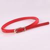 Womens Contemporary Pu Dress With Colorful Decorative Elements And Adjustable Waist Belt