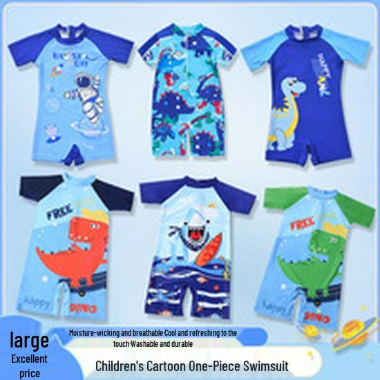Costume da bagno sportivo intero da bambina, Età 2-11 anni, Design a gamba piatta per vacanze al mare