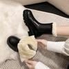 Winter Women Warm Plush Ankle Boots Comfort Non Slip Big Size Shoes Concise Cotton Short Botas De Mujer