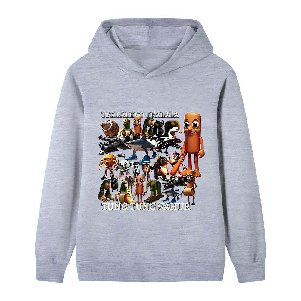 

Детская итальянская футболка с принтом забавных животных, вызывающим «мозговую гниль», осенняя новинка, спортивная одежда для улицы, толстовка для девочек 100