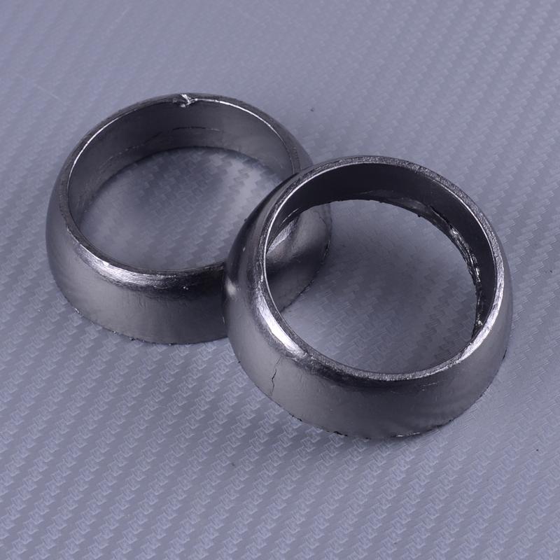 2Pcs 3610047 Metal Silver Twin Exhaust Donut Seal Gasket Fit for Polaris Sportsman 600 700 800