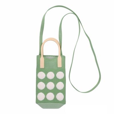 0668 Crossbody Taška cez rameno Mini Tote Taška Baby Lou BR Silikónová Rúčka [Route] (05 Mäta)