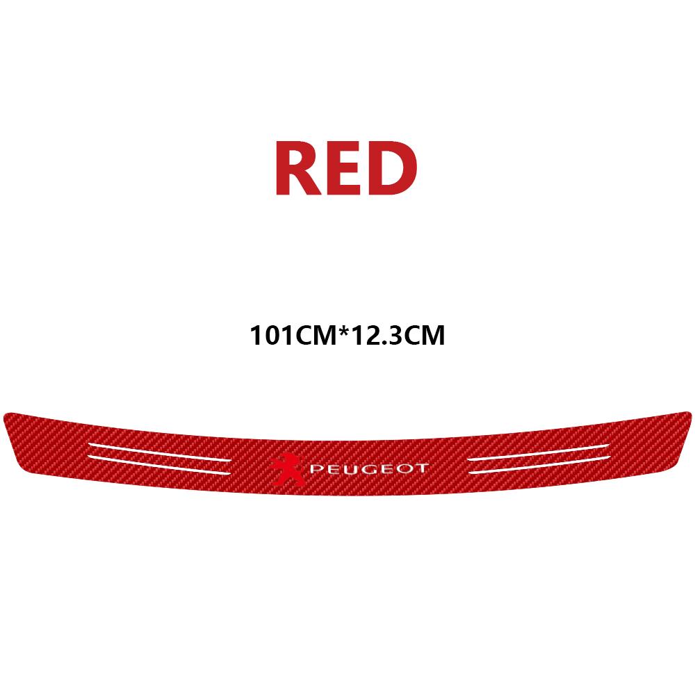 1PCS Carbon Fiber Car Door Sill Threshold Protector Stickers Decals Center Cover For Peugeot 208 3008 308 206 2008 406 5008 207