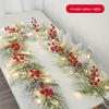 Weihnachtsszene Rattan Treppen- und Türhängekranz Ornament für Kamin, Einkaufszentrum, Hotel