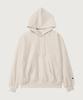 Women'S Reverse Weave Small Logo Loose Fit Hoodie Oatmeal