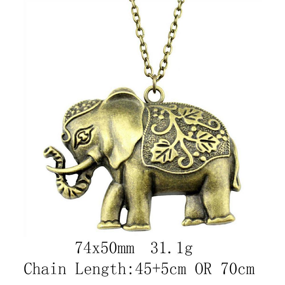 Cadouri pentru femei Noutăți în coliere Colier cu lanț lung cu elefant de 45 cm sau 70 cm Lucruri ieftine
