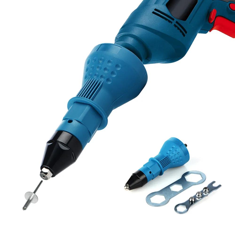Riveting Drill Adapter Electric Pull Rivet Nut Gun Conversion Adapter Cordless Rivet Adaptor Nut Tools Riveting Drill Adapter