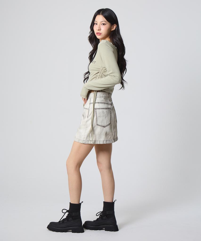 Unknown Planet Mini Skirt Dirty White