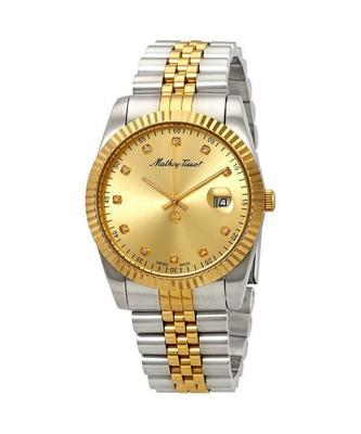Mathy II Two Tone Stainless Steel Gold Dial Quartz H710BDI Men's Watch