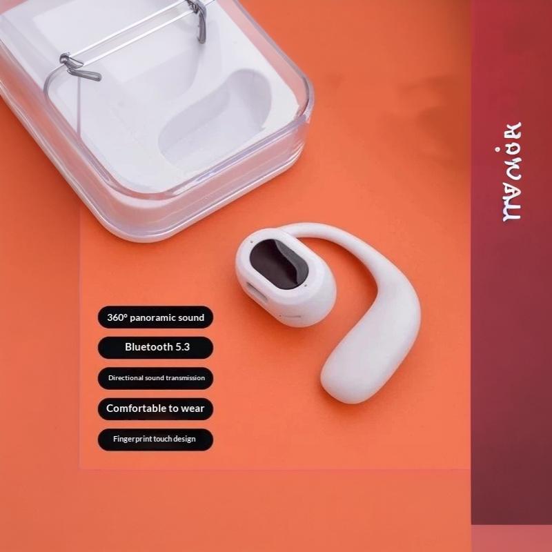 Single Ear Open Ear Earhook Bluetooth 53 Headset Hd Call Hifi Sound Painless Fit Perfect For Driving Running Daily Use