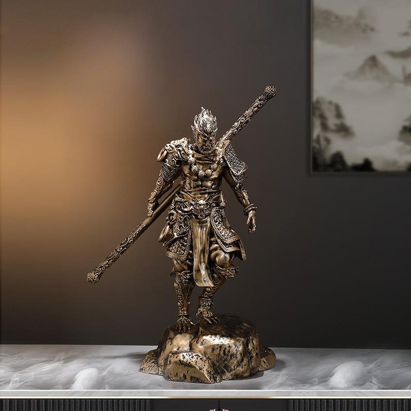 1 szt. Czarny Mit Sun Wukong Ozdoba Walka do Pokonania Buddy Wielki Mędrzec Qitian Dekoracja Lądowania Dom Salon