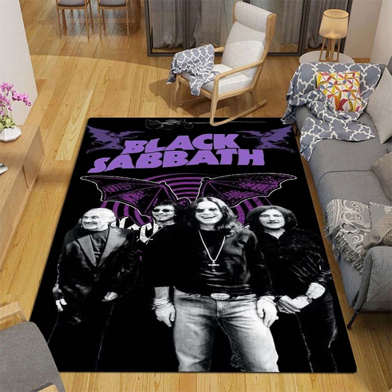 Ozzy Osbourne Printed Rug—Non-slip rug for living rooms and bedrooms; suitable as a yoga mat, doormat, or outdoor rug; a great birthday gift.