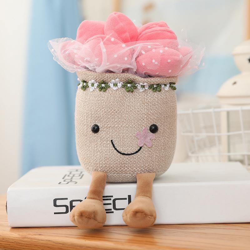 Creative Plush Tulip Succulent Ornaments – Fun Simulated Potted Decor for Home, Study, or Living Room