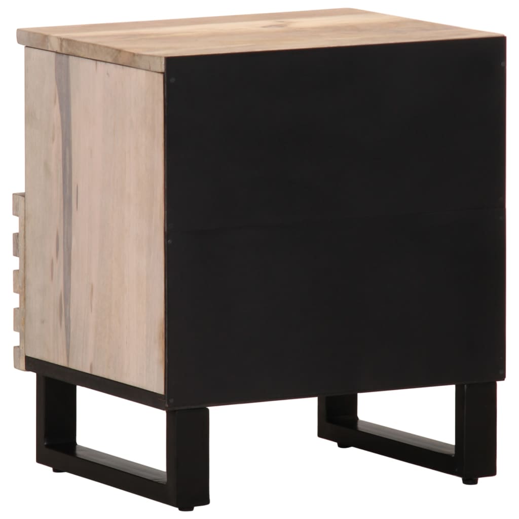 Nightstands 2 pcs. 40 x 34 x 46 cm Bleached Solid Mango Wood