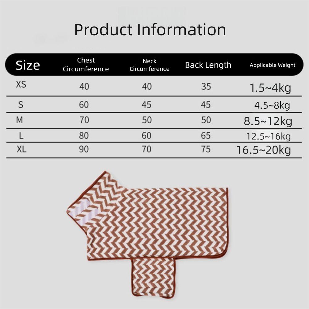 Keeping Warm Dog Bath Robe Super Absorbent Dog Drying Coats Indoor Outdoor Use