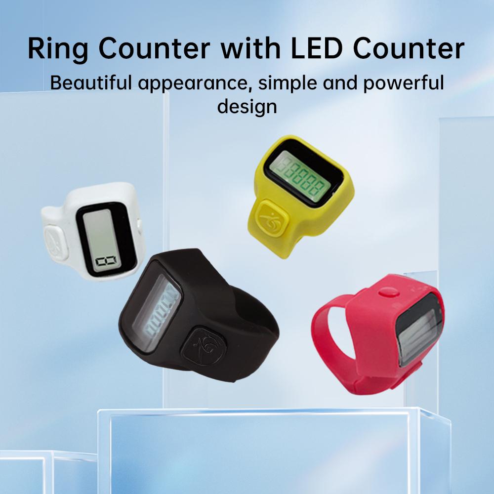 5 Digital LED Counter Electronic Finger Clicker Smart Ring Click Lap Counter Event Clicker Finger Counters Golf Lap Counting