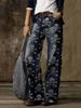 European and American Plus Size Women's Casual Wide Leg Imitation Jeans