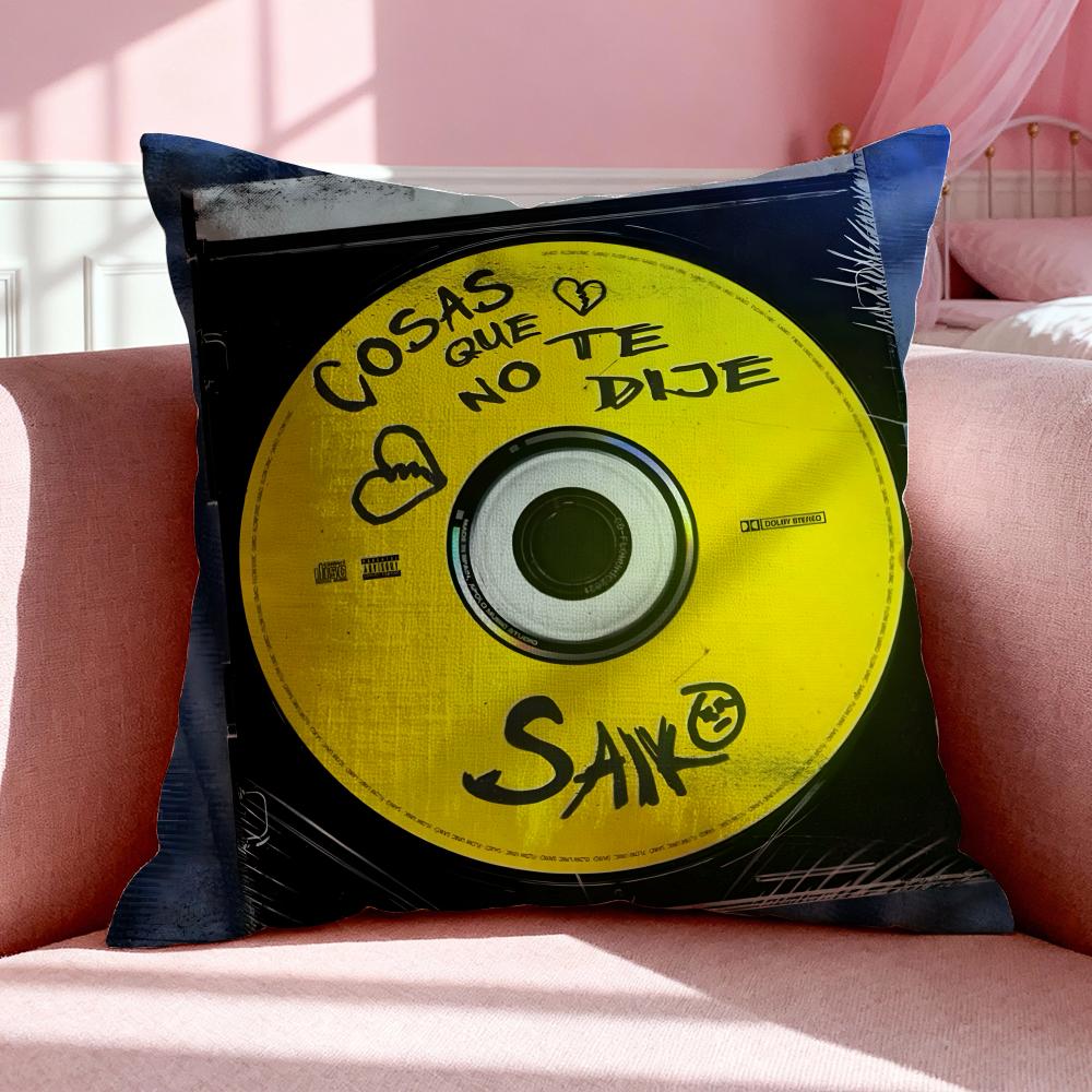 Character SSaiko Sakura Cushion Cover Breathable Linen Pillowcase Summer Odorless EcoFriendly Invisible Zipper Washable