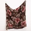 Fashion Printing Flower Tassel Shawl Cotton Viscose Scarf Women Beach Sunscreen Shawl Muslim Hijab Wrap Headscarf