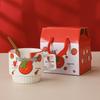 Tuoqiao Ceramic Mug with Persimmon Ruyi Design