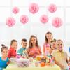 1pcs Set 7.8inch Pink Paper Pom Pom Paper Balls Pom Pom Paper For Birthday Party Flower Balls Paper Hanging Flowers