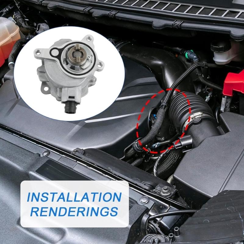 Powerful Brake Vacuum Pump LR047384 LR025601 Strong Metal Brake Vacuum Pump Quick Fixing for Multiple Vehicle