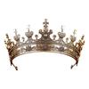 Stylish Metal Crowns Headbands Tiaras Crownpiece for Women Bridal Shower Baroque Hairhoop for Wedding and Evening Parties