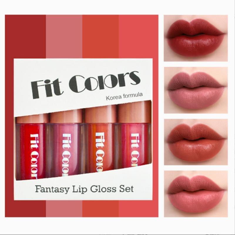 Lipstick Smooth Moisturizing Lipstick Shimmer Matte Long Lasting Waterproof Lipstick Lip Gloss Cosmetics Makeup Set Lipstick