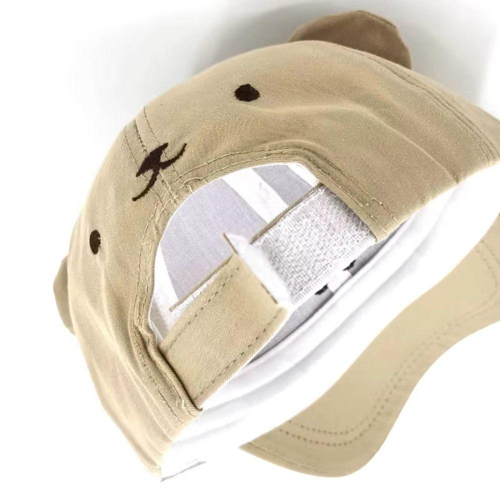 Cute Toddler Peaked Cap Cartoon Bear Baby Sun Visor Hat Lightweight Baby Baseball Hat  Travel