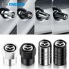 4pcs Car Logo Wheel Tyre Valve Stem Caps Dust Accessories Car Styling For Mazda 3 6 BL BM GJ CX3 CX-5 CX-8 KE KF CX7 CX9 MX5