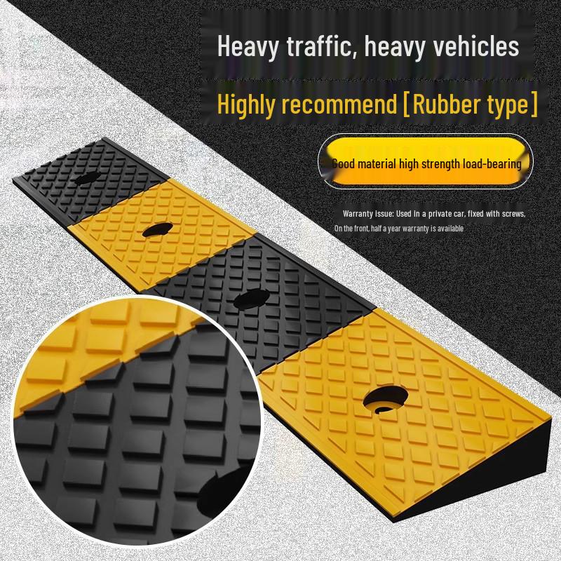 Rubber Car Ramp: Multipurpose Mat for Curbs, Thresholds, and Speed Bumps