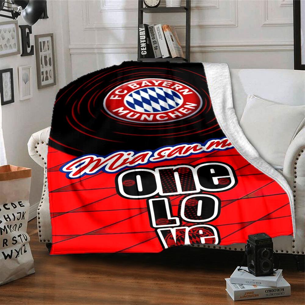 Bayern Munich Stars Blanket Soft Warm Cozy Perfect for Sofa Bedding Couch for All Seasons Digital Print Suitable for Gifting Relatives and Friends